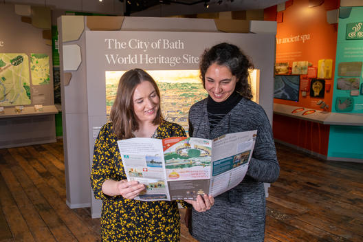 Image: Visitors in the Bath World Heritage Centre