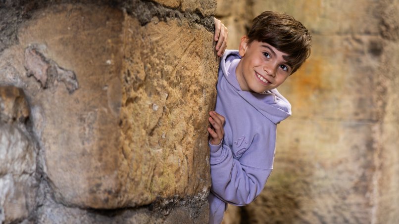 A child by the great bath