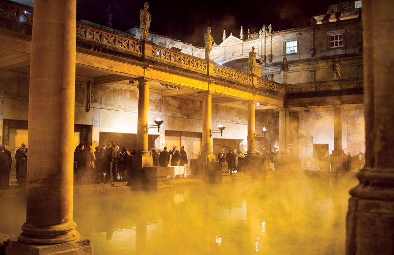 Christmas drinks reception at the Roman Baths