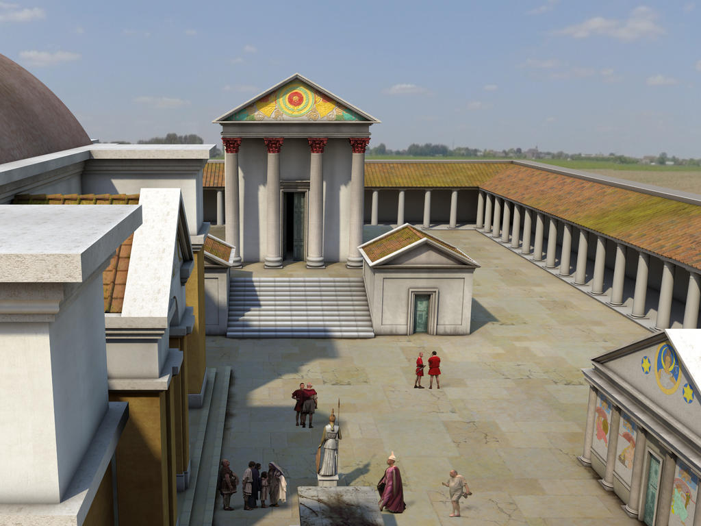 Image: Animation of the Temple Courtyard