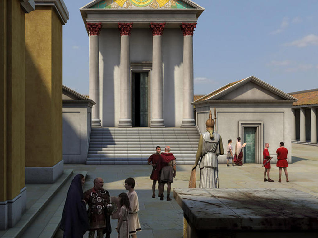Image: Animation of the Temple Courtyard